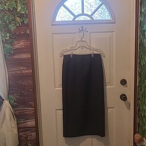 Ladies Size 10 Jones New York Grey Wool Wrap-Around Maxi Skirt